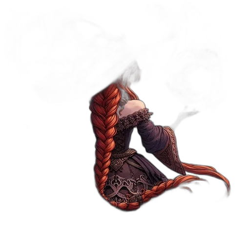 dragon, creature, hair, mask transparent PNG cut-out