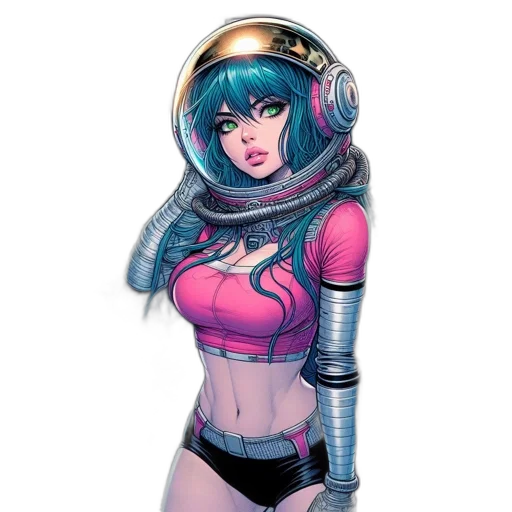 robot, comic book art, concept art, cyberpunk transparent PNG cut-out