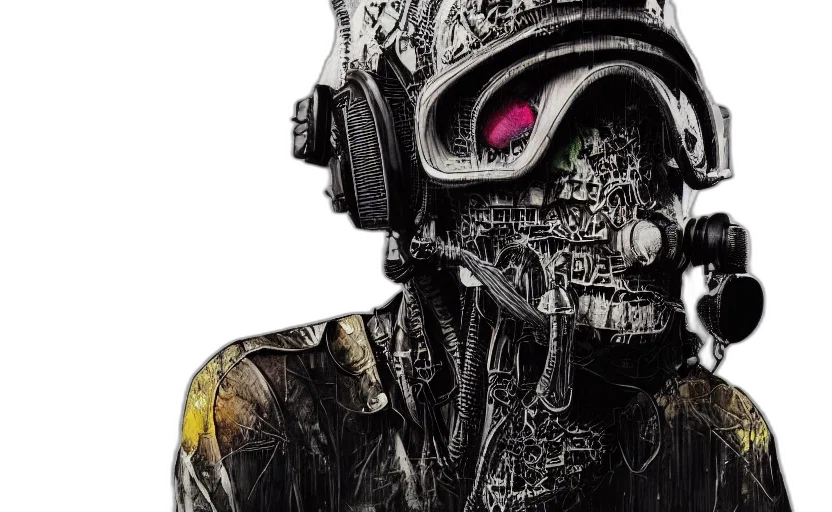 robot, mask, face, cyberpunk transparent PNG cut-out