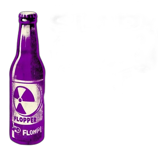 bottle, weapon, vaporwave, 3d render transparent PNG cut-out