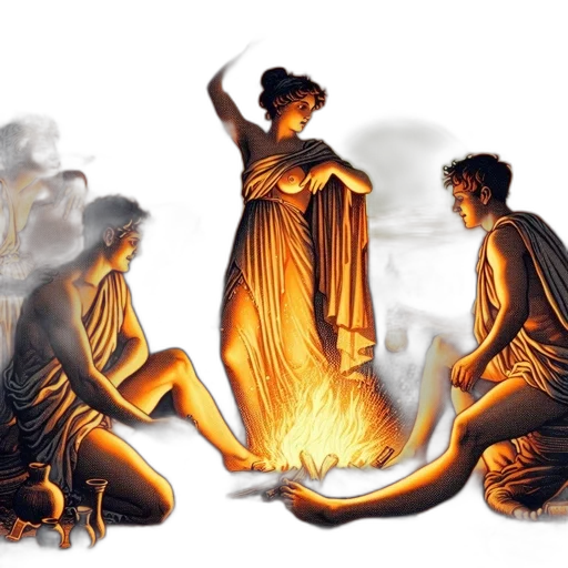 concept art, fantasy art, fire, night transparent PNG cut-out