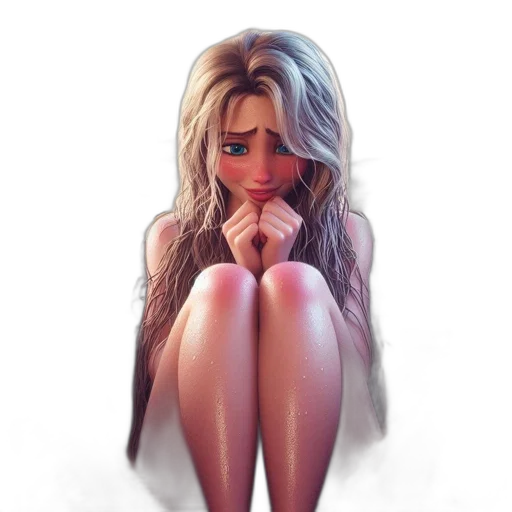 face, dress, concept art, photorealistic transparent PNG cut-out