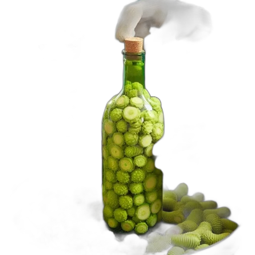 bottle, food, weapon, 3d render transparent PNG cut-out
