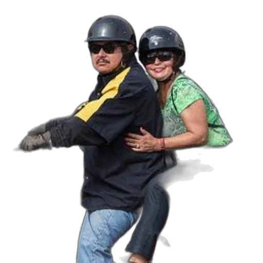 jacket, animal, couple, rides transparent PNG cut-out