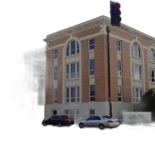 building, car, 3d render, photorealistic transparent PNG cut-out