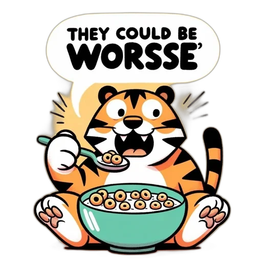 food, concept art, cartoon, tiger transparent PNG cut-out
