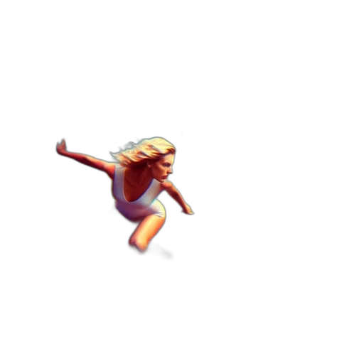 hair, pixel art, woman, surfs transparent PNG cut-out
