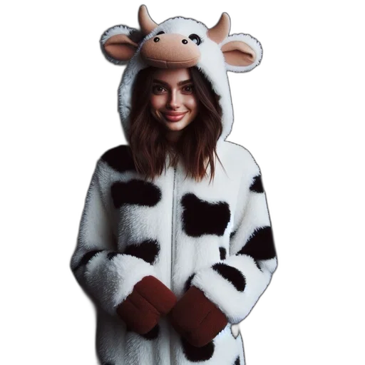 animal, creature, jacket, hat transparent PNG cut-out