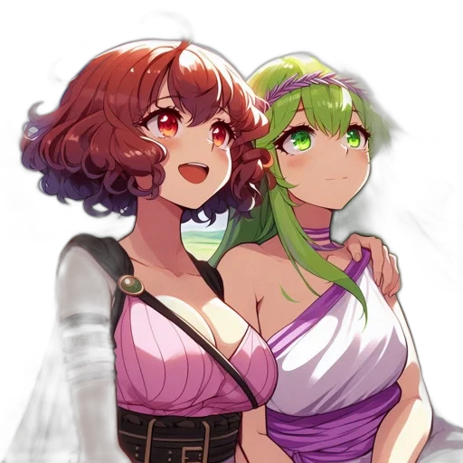 dress, staff, anime, pixel art transparent PNG cut-out