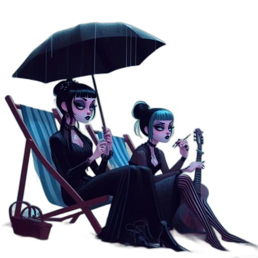 umbrella, concept art, fantasy art, pixel art transparent PNG cut-out