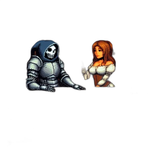 robot, weapon, sword, pixel art transparent PNG cut-out