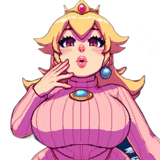 crown, dress, pixel art, concept art transparent PNG cut-out