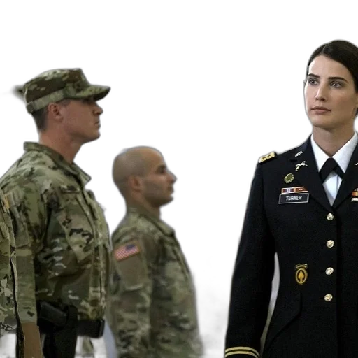 woman, military, uniform, stands transparent PNG cut-out