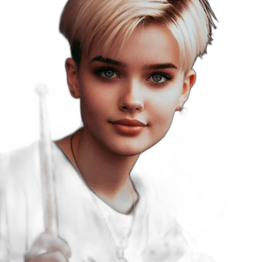 face, hair, robot, creature transparent PNG cut-out