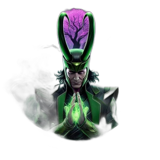 mask, staff, creature, hat transparent PNG cut-out