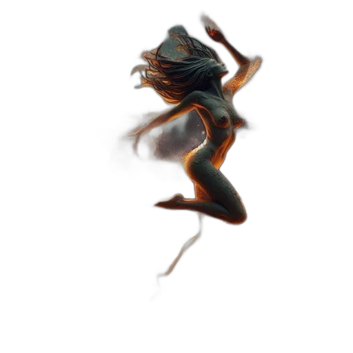creature, hair, dragon, dress transparent PNG cut-out