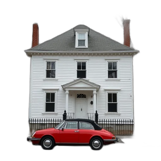 car, building, furniture, 3d render transparent PNG cut-out