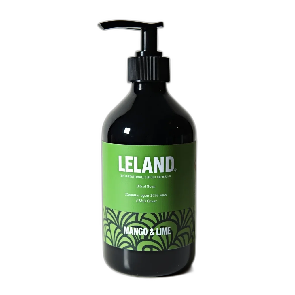bottle, black, green, label transparent PNG cut-out