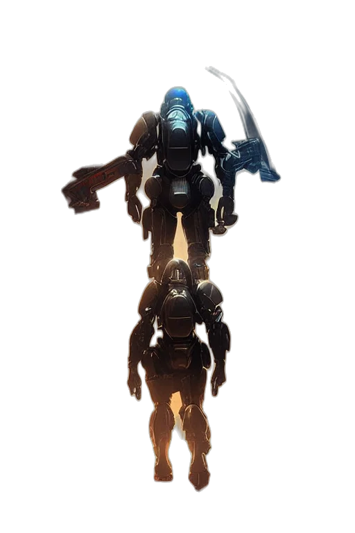 robot, weapon, sword, creature transparent PNG cut-out