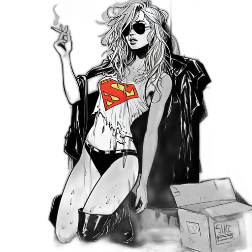 comic book art, cartoon, concept art, fantasy art transparent PNG cut-out