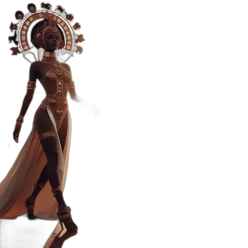 dress, jewelry, robot, staff transparent PNG cut-out