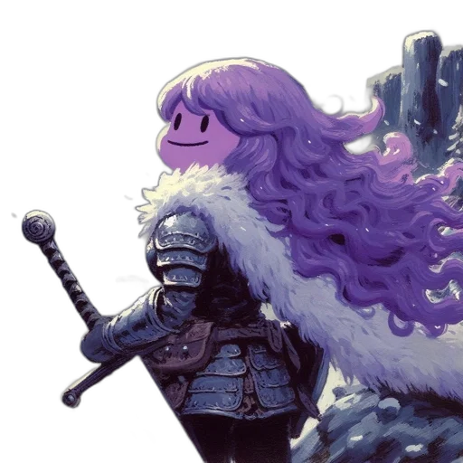 sword, dragon, crown, hair transparent PNG cut-out