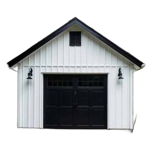 building, 3d render, white, garage transparent PNG cut-out