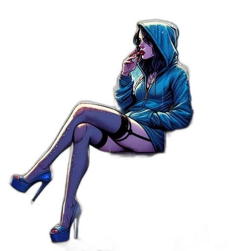 jacket, comic book art, concept art, cartoon transparent PNG cut-out