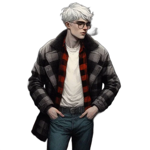 jacket, concept art, fantasy art, pixel art transparent PNG cut-out