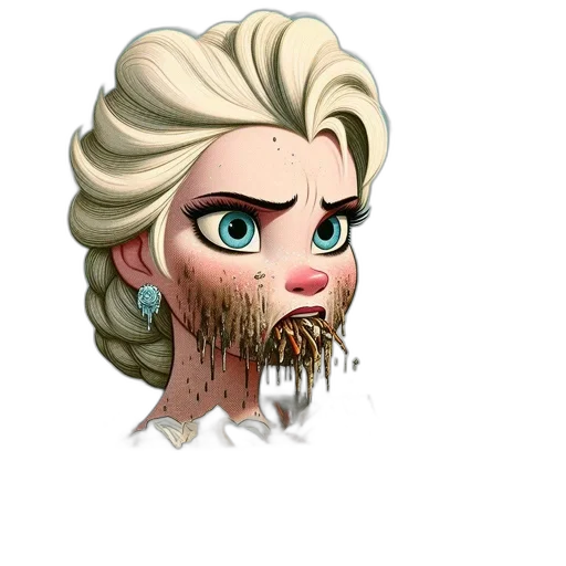 face, cartoon, concept art, pixel art transparent PNG cut-out