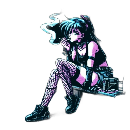 weapon, robot, staff, cyberpunk transparent PNG cut-out