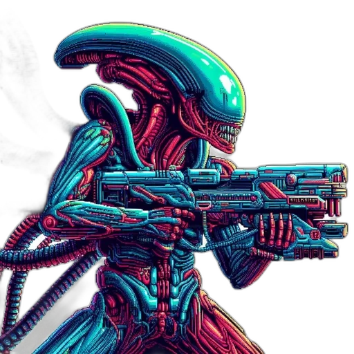 robot, weapon, creature, staff transparent PNG cut-out