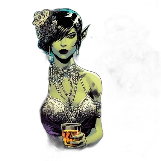 dress, comic book art, fantasy art, concept art transparent PNG cut-out
