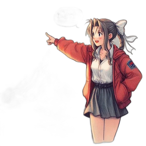 jacket, staff, weapon, dress transparent PNG cut-out
