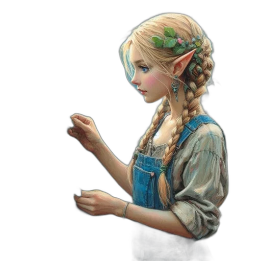 dress, staff, jewelry, food transparent PNG cut-out