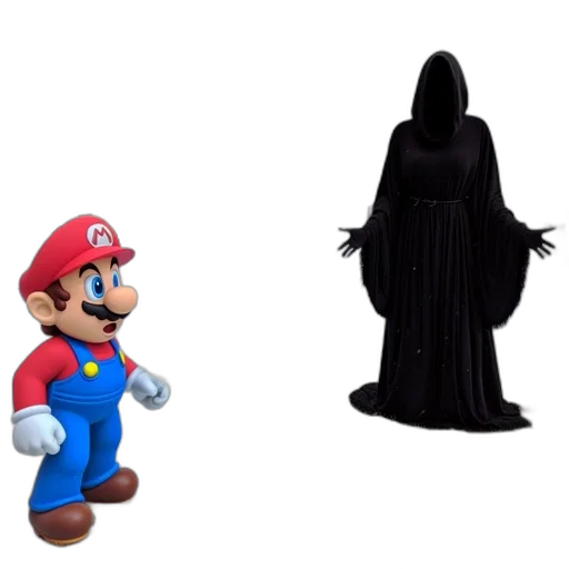 dress, mask, creature, weapon transparent PNG cut-out