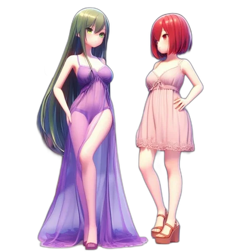 dress, concept art, pixel art, anime transparent PNG cut-out