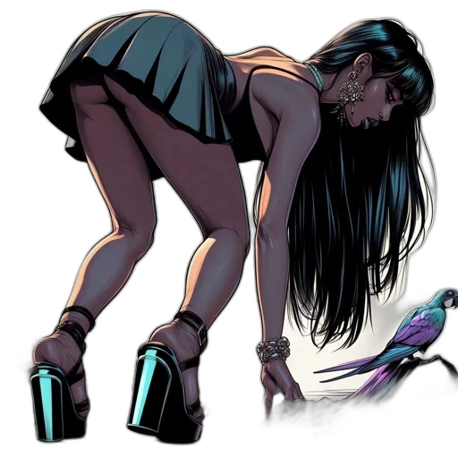 robot, comic book art, cyberpunk, concept art transparent PNG cut-out
