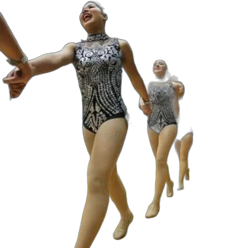 3d render, group, dancers, matching transparent PNG cut-out