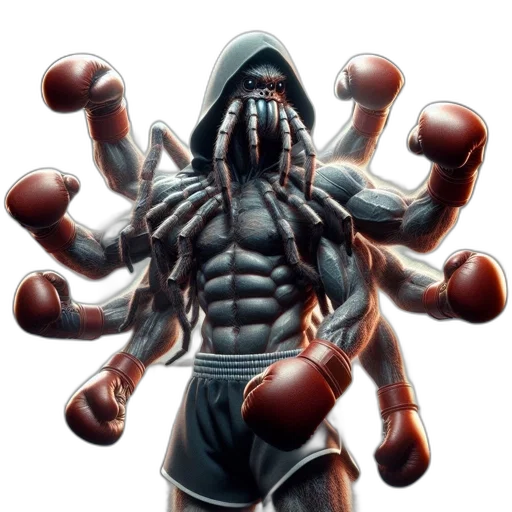 creature, concept art, comic book art, 3d render transparent PNG cut-out