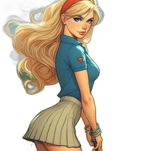 dress, staff, comic book art, concept art transparent PNG cut-out