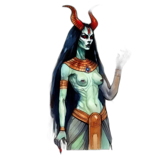 mask, staff, jewelry, fantasy art transparent PNG cut-out