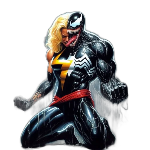 comic book art, concept art, blonde-haired, female transparent PNG cut-out