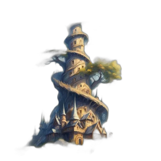 hat, crown, staff, tree transparent PNG cut-out