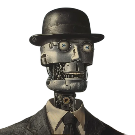 robot, face, mask, staff transparent PNG cut-out