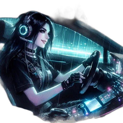 car, robot, cyberpunk, concept art transparent PNG cut-out