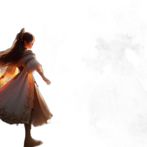 dress, concept art, fantasy art, photorealistic transparent PNG cut-out