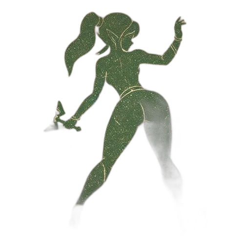creature, staff, dress, mask transparent PNG cut-out