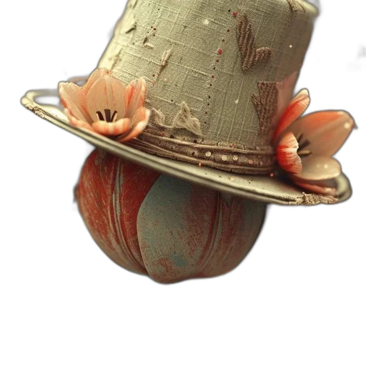 hat, crown, flower, umbrella transparent PNG cut-out