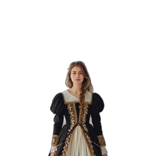 dress, jacket, crown, sword transparent PNG cut-out